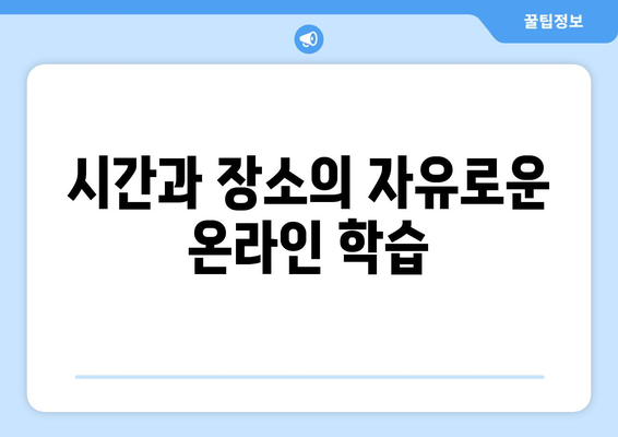 온라인 학습의 장점과 새로운 기술 배우기